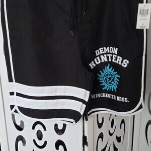 Supernatural Demon Hunters Winchester Bros Board Shorts Swim Trunks Men's 36